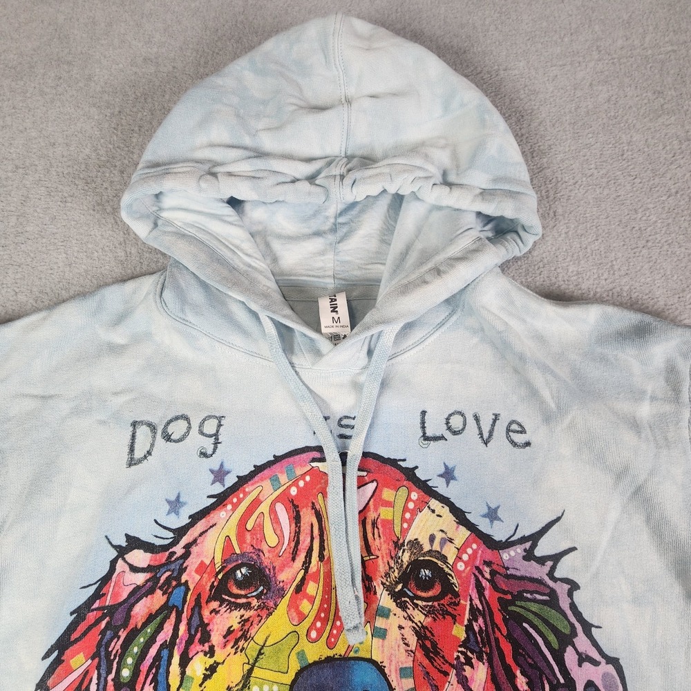 The Mountain Dog Is Love Hoodie Adult Size Medium Blue Tie Dye‎ Dean Russo 2015 - Picture 4 of 14